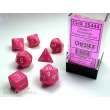 Chessex CHX25444 - Opaque Polyhedral Pink/white 7-Die Set