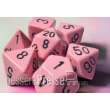 Chessex CHX25464 - Opaque Polyhedral Pastel Pink/black 7-Die Set