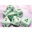 Chessex CHX25465 - Opaque Polyhedral Pastel Green/black 7-Die Set