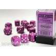 Chessex Würfel CHX25627 - Light Purple w/white Opaque 16mm d6 with pips Dice Blocks™ (12 Dice)