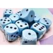 Chessex CHX25666 - Opaque 16mm d6 Pastel Blue/black Dice Block™ (12 dice)