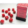 Chessex Würfel CHX25804 - Red w/white Opaque 12mm d6 with pips Dice Blocks™ (36 Dice)