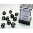 Chessex Würfel CHX25808 - Black w/white Opaque 12mm d6 with pips Dice Blocks™ (36 Dice)