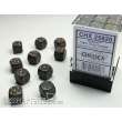 Chessex Würfel CHX25820 - Dark Grey w/copper Opaque 12mm d6 with pips Dice Blocks™ (36 Dice)