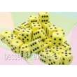 Chessex CHX25862 - Opaque 12mm d6 Pastel Yellow/black Dice Block™ (36 dice)