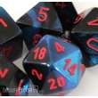 Chessex Würfel CHX26258 - Black-Starlight w/red Gemini™ Polyhedral Ten d10 Sets