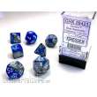 Chessex Würfel CHX26423 - Blue-Steel w/white Gemini™ Polyhedral 7-Die Sets