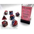 Chessex Würfel CHX26429 - Blue-Red w/gold Gemini™ Polyhedral 7-Die Sets