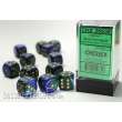 Chessex Würfel CHX26636 - Blue-Green w/gold Gemini™ 16mm d6 with pips Dice Blocks™ (12 Dice)