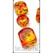 Chessex CHX26668 - Gemini® 16mm d6 Translucent Red-Yellow/gold Dice Block™ (12 dice)