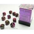 Chessex Würfel CHX26840 - Black-Purple w/gold Gemini™ 12mm d6 with pips Dice Blocks™ (36 Dice)