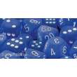 Chessex Würfel CHX27206 - Frosted™ Blue w/white Signature™ Polyhedral Ten d10 Sets