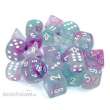 Chessex CHX27345 - Nebula TM Wisteria/white Luminary Set of Ten d10´s