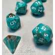 Chessex Würfel CHX27603 - Marble Oxi-Copper™ w/white 16mm d6 with pips Dice Blocks™ (12 Dice)