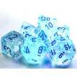 Chessex Würfel CHX27781 - Borealis® 16mm d6 Icicle™/light blue Luminary Dice Block™ (12 dice)