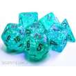 Chessex Würfel CHX27785 - Borealis® 16mm d6 Teal/gold Luminary Dice Block™ (12 dice)