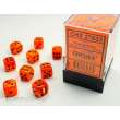 Chessex Würfel CHX27833 - Vortex Orange w/black Signature™ 12mm d6 with pips Dice Blocks™ (36 Dice)