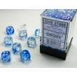 Chessex Würfel CHX27866 - Nebula™ Dark Blue w/white Signature™ 12mm d6 with pips Dice Blocks™ (36 Dice)