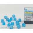 Chessex Würfel CHX27966 - Luminary Sky blue/silver 12mm d6 with pips Dice Blocks™ (36 Dice)