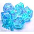 Chessex Würfel CHX27986 - Borealis® 12mm d6 Sky Blue/white Luminary Dice Block™ (36 dice)