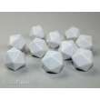 Chessex Würfel CHX29036 - Opaque Polyhedral White Bag of 10 Blank 20-sided dice