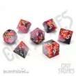 Glassstaff CSDCB8RUBYRIFT - Ruby Rift Sharp Edge Resin RPG Dice Set