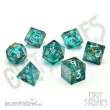 Glassstaff CSDCL2FORFOUNT - Forest Fountain Liquid Core RPG Dice Set