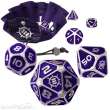 ENHANCE Gaming ENTTDM7520PREW - ENHANCE Tabletop Collectors Edition 7pc Metal RPG Dice Set Purple