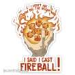 Glassstaff GSST27ICSTFRBLL - I Cast Fireball Sticker