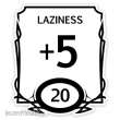 Glassstaff GSST48STTLZY - Stat Block Laziness Sticker