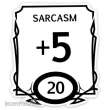 Glassstaff GSST51STTSAR - Stat Block Sarcasm Sticker