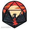 Glassstaff GSST54YNGDRGN - Young Dragon d20 Sticker