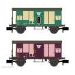 Hobbytrain H24207 - 2er Set gedeckte Güterwagen K2 RM, EP.V - Lemke