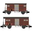 Hobbytrain H24254 - 2er Set gedeckte Güterwagen K2 + K3 BLS, EP.IV - Lemke