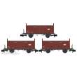 Hobbytrain H24302 - 3er Set offene Güterwagen Fbkk SBB, Ep.IV, mit SBB Kreuz