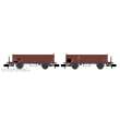 Hobbytrain H24351 - 2er Set offene Güterwagen L6 SBB, Ep.III, Holz-Ausführung