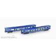 Lemke Collection MF33301 - 2er Set Autotransportwagen DDm 916 EETC, Ep.VI, blau - Lemke