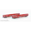 Lemke Collection MF33309 - 2er Set Autotransportwagen DDm 916 DB Autozug, Ep.VI, rot - Lemke