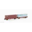 MF Train MF33371 - 2er Set Containerwagen Lgnss B-Cargo/IFB, Ep.VI - Lemke