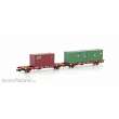 MF Train MF33373 - 2er Set Containerwagen Lgnss SNCB/IFB, Ep.V - Lemke