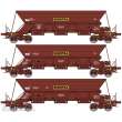 REE Modeles NW-268 - Set of 3 EX hoppers wagons « SIMOTRA », old logo, SNCF Era IV