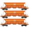 REE Modeles NW-271 - Set of 3 EX hoppers wagons « COLAS RAIL », new logo, SNCF Era VI