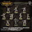 Warmachine PIP41117 - Mercenary Cephalyx Mind Bender & Drudges Unit (10) (plastic)