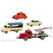 Brekina PMS_243850 - Set Wiking-Verkehrs-Modelle 94, Borgward Isabella, MB L 3500 Autokran, Opel Blitz Pritschen-LKW und VW Käfer - Feuerwehr