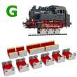 Proses PRR-G-06 - Set mit 6 Rollböcke für Spur G