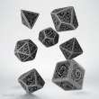 Q-Workshop QWSSCER12 - Celtic 3D Revised Gray & black Dice Set (7)