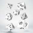 Q-Workshop QWSSCLE02 - Classic RPG White & black Dice Set (7)