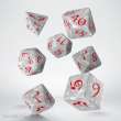 Q-Workshop QWSSCLE86 - Classic RPG Pearl & red Dice Set (7)