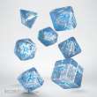 Q-Workshop QWSSELV08 - Elvish Translucent & blue Dice Set