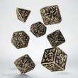 Q-Workshop QWSSFOR18 - Forest 3D Beige & black Dice Set (7)